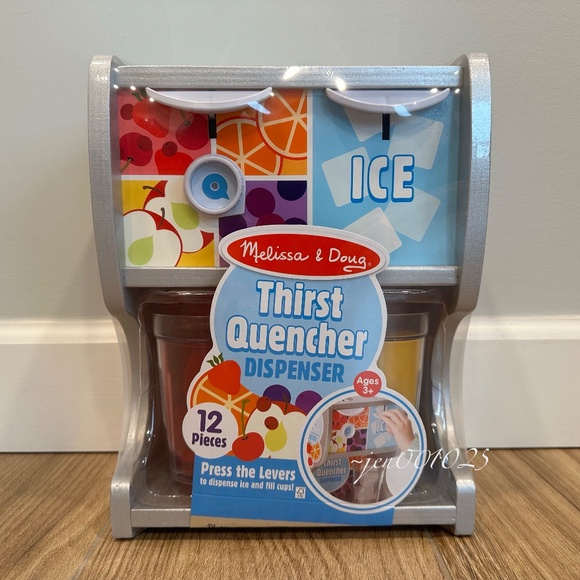 Melissa & Doug Thirst Quencher Wooden Drink Dispenser Pretend Play Set - Picture 1 of 12